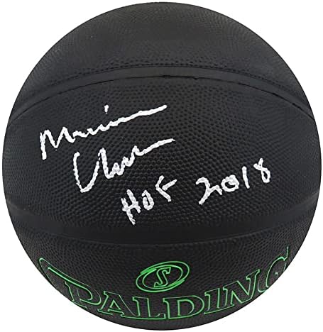 Maurice Cheeks İmzalı Spalding Phantom Siyah Yeşil Yazı İle NBA Basketbol w / HOF ' 18-İmzalı Basketbollar