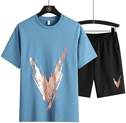 FEER Yaz erkek tişört Seti İki Adet Spor Takım Elbise Basketbol Spor Spor Baskılı Kısa Kollu Erkek Takım Elbise Artı