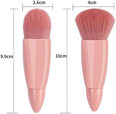 RENSLAT 5 adet Mini Kozmetik Fırçalar Setleri Saydam Kutulu Ayna Allık Yüz pudra fırçası Makyaj Taşıması kolay Makyaj