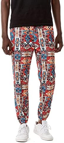 Batı Aztek Baskı Joggers Pantolon Erkekler için Moda Rahat Etnik Tarzı Pantolon Streetwear Uzun pantolon Gevşek Sweatpants