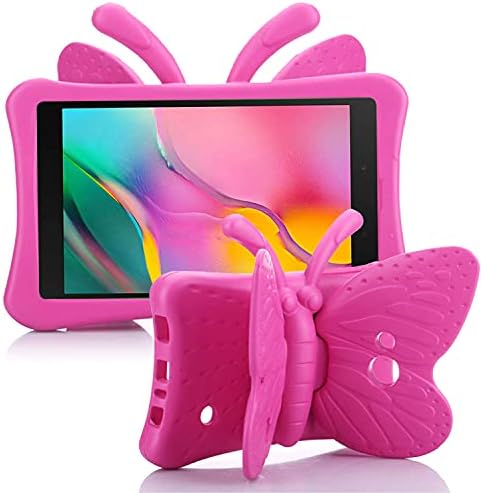 Cookk Çocuklar Geçirmez samsung kılıfı 7 inç Tablet Galaxy Tab A/3/3 Lite/4/E Lite 7.0 - [Karikatür Kelebek Serisi]