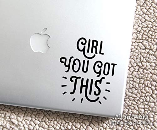 Kız Bu Çıkartmaya Sahipsin, Feminist Çıkartma-Yapabilirsin, Güçlendirilmiş Kadın, Buna Sahipsin-MacBook için Çıkartma,
