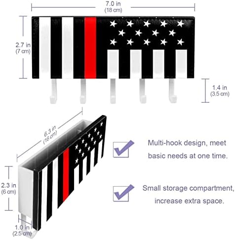 GUEROTKR Duvar Kancaları, asma kancaları, Asmak için Yapışkan Kancalar, Amerikan Bayrağı Siyah Beyaz Desen