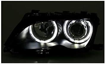 farlar sürücü ve yolcu tarafı seti far takımı projektör ön ışıkları melek gözler halkaları siyah lhd farlar bmw 3