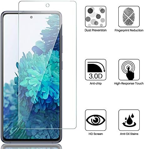 4 Paket LKK Ekran Koruyucu için Tasarlanmış Samsung Galaxy S20 FE 5G Galaxy S20 FE 5G UW, Yeni Sürüm, Kolay Kurulum