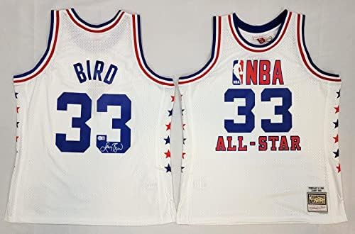 Larry Bird İmzalı Boston Celtics Mitchell & Ness Swingman 1985 Tüm Yıldız Forması Beckett Tanık İmzalı NBA Formaları