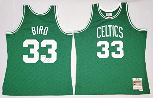 Larry Bird İmzalı Boston Celtics Mitchell & Ness Swingman Forması Beckett Yeşil İmzalı NBA Formalarına Tanık Oldu