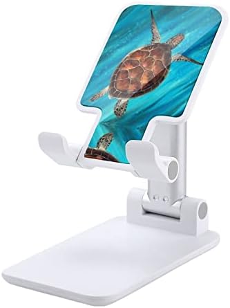 Renkli Yüzme Deniz Kaplumbağası Katlanabilir Cep Telefonu Standı Ayarlanabilir Açı Yüksekliği Tablet Danışma Tutucu