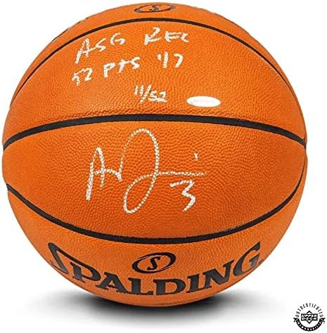 Anthony Davis İmzalı ve Yazılı Otantik Spalding Basketbol-Üst Güverte - İmzalı Basketbol Topları