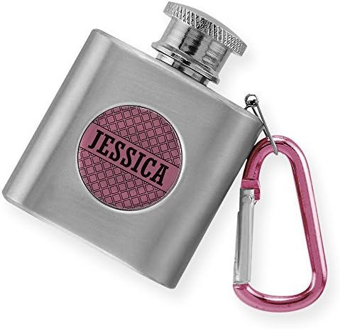 Boyut 9 MF-G-Jessica Karabina Klipsli Mini Yenilik Şişesi, Gümüş