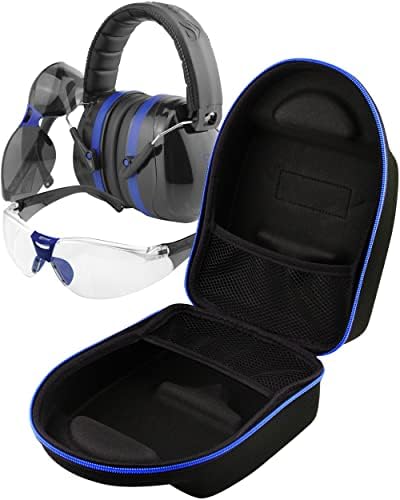 TRADESMART Mavi Kulaklıklar, Sert Taşıma Çantalı 2x Çekim Gözlüğü