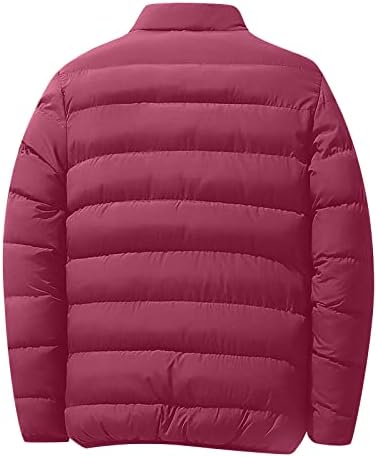 WENKOMG1 Erkek Yastıklı balon ceket, Kış Sonbahar Sıcak Tam fermuarlı kapüşonlu kıyafet Rüzgar Geçirmez Rahat Packable