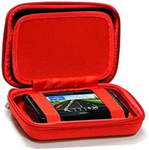 Navitech Kırmızı Sert GPS Taşıma çantası ile Uyumlu Rand McNally TND 550 5 inç GPS