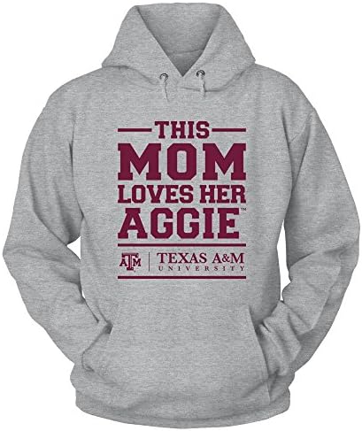 FanPrint Texas A & M Aggies Kapüşonlu Sweatshirt-Bu Anne Aggie'sini Seviyor