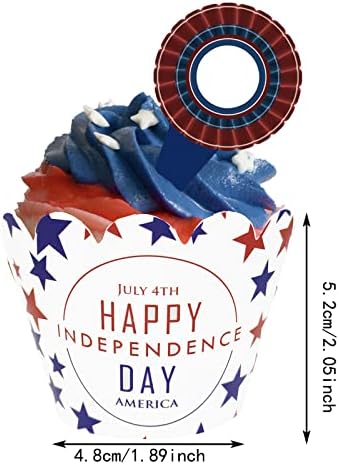 Olay Ufku Kitap Bağımsızlık Günü Cupcake Çevreleyen Kartları Amerikan Bağımsızlık Günü Partisi Fotoğraf Sahne Süslemeleri