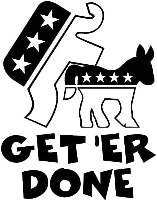 Get'er Bitti-Özel Tasarımı Kontrol Ederek Cumhuriyetçi Vidalama Demokrat Çıkartması
