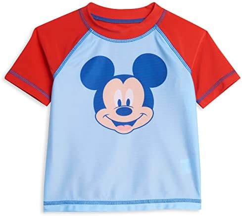 Disney Mickey Mouse Döküntü Bekçi ve Yüzmek Mayo Kıyafet Seti Bebek Yürümeye Başlayan Çocuk