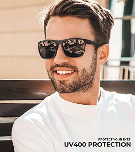 KALIYADI Polarize Güneş Gözlüğü Erkekler için, Sürüş Balıkçılık Golf için UV Korumalı Hafif güneş gözlüğü