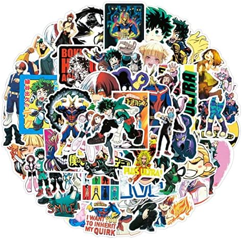 gençler için 50 adet MHA Anime Dizüstü Çıkartmalar, Su Şişeleri için Serin Klasik Japon Karikatür Çıkartmalar, kaykay,