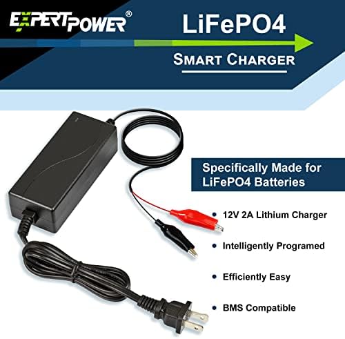ExpertPower Pil ve Şarj Cihazı Paketi - 12V 2A Şarj Cihazı / 12V 20Ah Pil Lityum LiFePO4