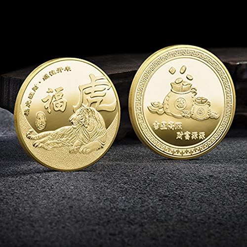 Hatıra parası Altın Kaplama Gümüş Kaplan Yılı hatıra madalyası Şanslı Cryptocurrency 2021 Sınırlı Sayıda Toplayıcı