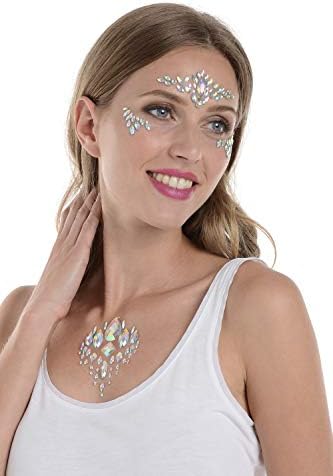 Zac'in Alter Ego ® Kristal Taş Yüz Mücevherleri / Mücevherleri-Yaz Festivali Vücut Sanatı tek Boynuzlu At Denizkızı