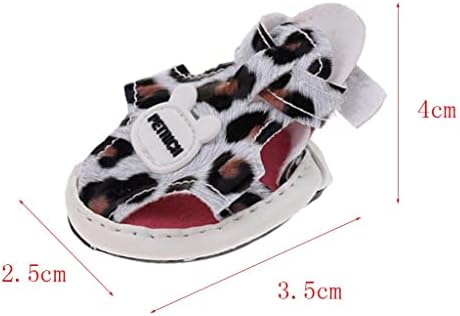 Baoblaze Sandalet Botları Su Geçirmez Köpek Ayakkabıları Kedi Yavrusu için Ayarlanabilir, Leopar S