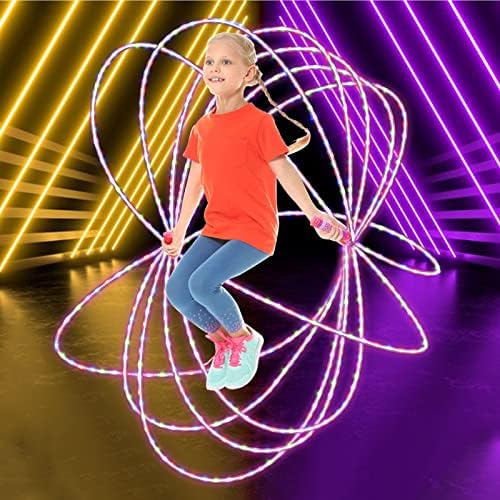 Çocuklar için LED Atlama İpi Renkli Atlama İpi Light Up Halatlar Kız Erkek Spor Egzersiz ve ışıklar Dans ve Gece Parti