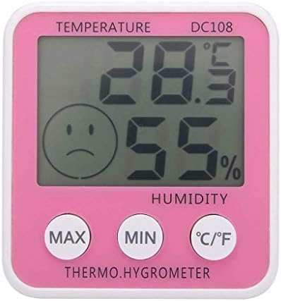 WDBBY Kapalı Termometre Higrometre, Sıcaklık nem ölçer Dijital Masa Saati, Arkadan Aydınlatmalı Doğru