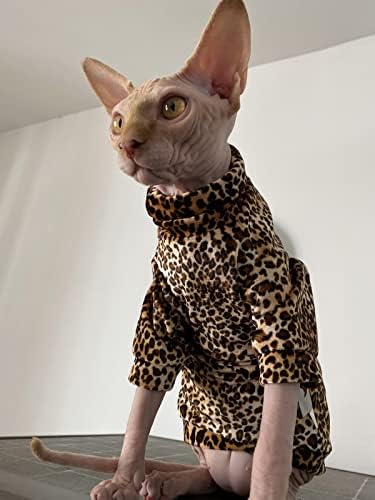 DUOMASUMİ Sphynx Kedi Giysileri Bebek Yumuşak Kedi Giysileri Altında Tüysüz Kedi Giysileri Kış Yavru Kedi Giysileri