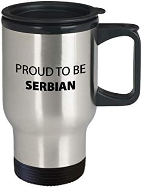 Sırpça 14oz Yalıtımlı Seyahat Kupası, Sırpça için Benzersiz İlham Verici Sarcasm Tumbler Olmaktan Gurur Duyuyor