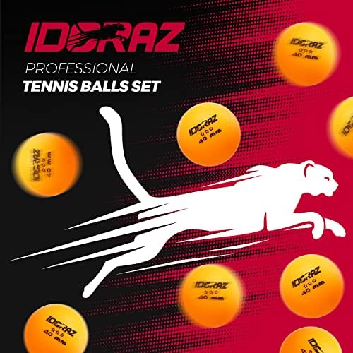 Idoraz 2 Set Profesyonel Masa Tenisi Kürekler Taşıma Raket çantası Artı 24 paket Beyaz Ping Pong Topları ve 24 paket
