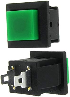 Aexit 20 Adet Anahtarları AC 125V / 1A N / 0 SPST Anlık Yeşil Basma Düğmesi Buton Anahtarları Anahtarı (AÇIK) / Kapalı