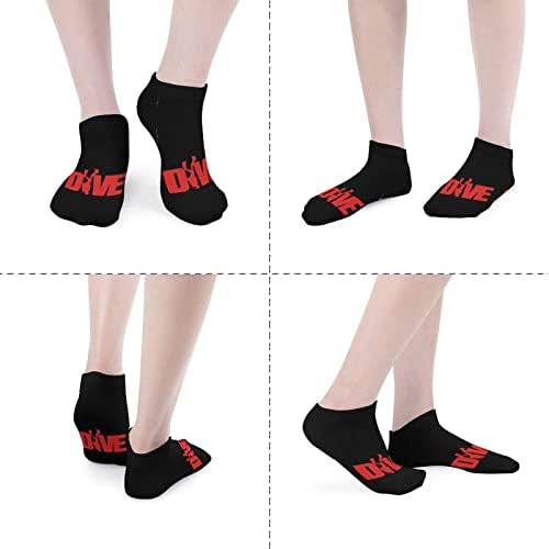 Dalış Tüplü Dalış Komik Koşu Ayak Bileği Çorap Atletik No-Show Çorap Yastıklı Erkekler Kadınlar için