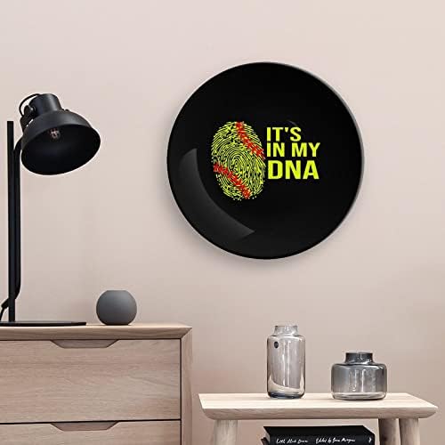 Softbol Benim DNA Vintage Kemik Çini Dekoratif Levha Ekran Standı ile Sevimli Plaka Hediye Ev Dekor