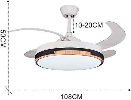 ACLBLK sadelik akrilik tavan vantilatörü lamba Modern trikromatik karartma Fanı avize LED uzaktan kumanda ABS Bıçak