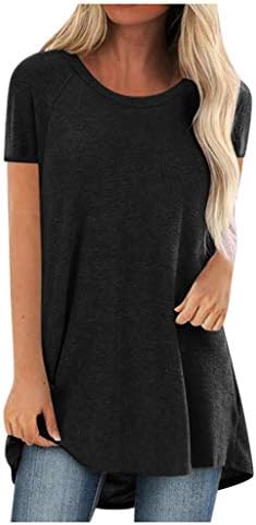 lcepcy Tunik Üstleri Kadınlar için Gevşek Fit, sevimli Yaz Giysileri Kısa Kollu Gömlek Ekip Boyun Tişörtü Bluz Tee