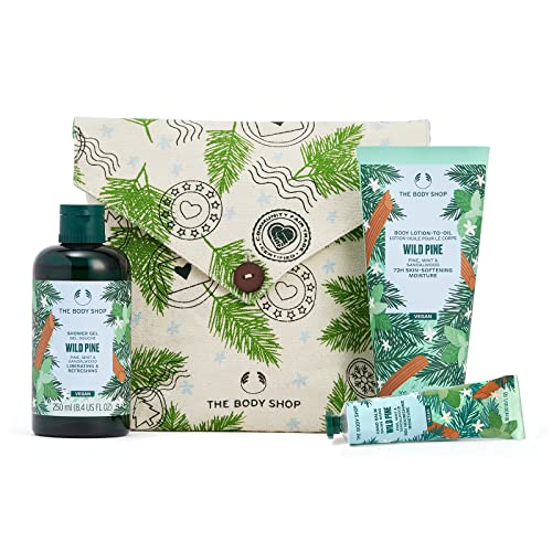 The Body Shop Pine & Divine Wild Pine Essentials Hediye Seti-Canlandırıcı Çam Kokulu Tatil Cilt Bakım Seti – Vegan-3