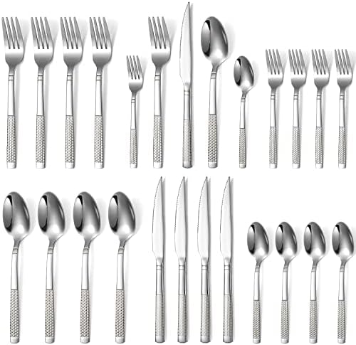 20 Parça Gümüş Set paslanmaz çelik sofra takımı Seti 4 mutfak eşyası çatal bıçak takımları İçerir Çatal Kaşık Bıçaklar
