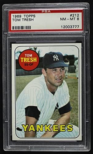 1969 Topps 212 Tom Tresh New York Yankees (Beyzbol Kartı) PSA PSA 8.00 Yankees