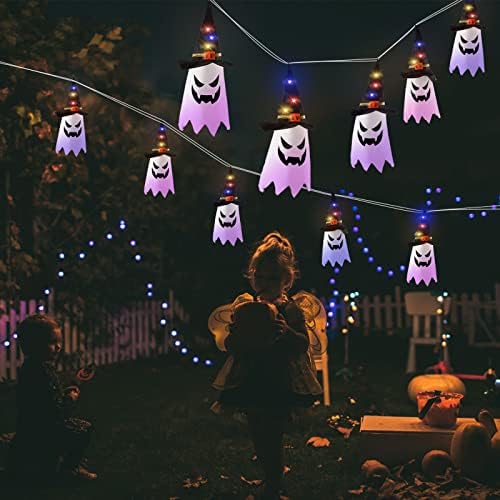 Cadılar bayramı ışıkları, 5 ürkütücü LED dize ışıkları cadılar bayramı süslemeleri, kapalı açık ev partisi cadılar