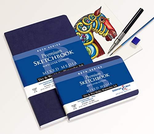 Stillman & Birn Beta Serisi Ciltli Eskiz Defteri, 5,5 x 3,5, 270 gsm (Ekstra Ağır), Beyaz Kağıt, Soğuk Pres Yüzeyi