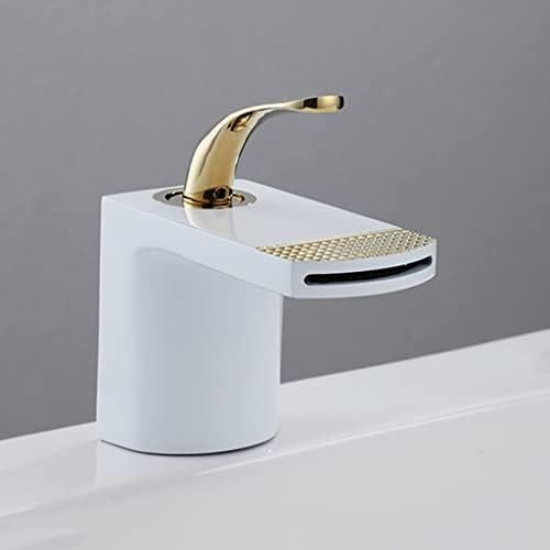 SDFGH Şelale Havzası Musluk Ev Banyo Sıcak ve Soğuk Musluk Yaratıcı Beyaz banyo muslukları (Renk: A, Boyut