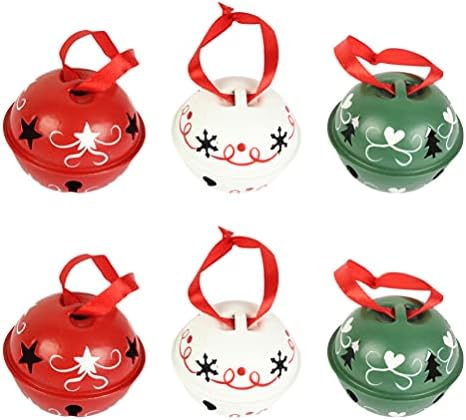 VALICLUD Ev Dekor 6 Pcs Noel Metal Kızak Bells Süs Rustik Zanaat Bells için Noel Ağacı Çelenk Çelenk Tatil DIY Süslemeleri