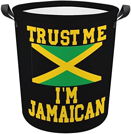 Güven Bana ben Jamaikalı katlanır çamaşır sepeti Su Geçirmez Sepet saklama kutusu saplı çanta 16.5x 16.5x 17