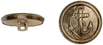 C & C Metal Ürünleri 5018 Ankraj Metal Düğme, Beden 36 Ligne, Antik Altın, 36'lı Paket