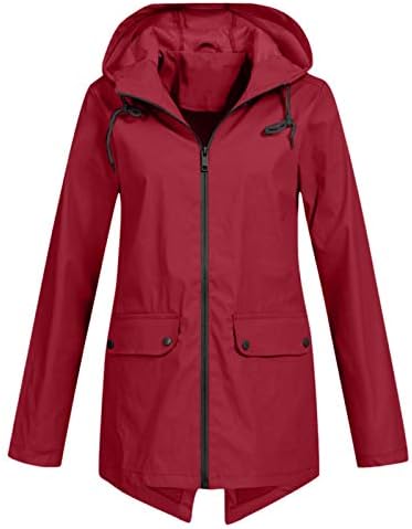 Sınzelımın Bayan Kapşonlu Ceket ve Mont Moda Düz Renk Açık Rüzgar Geçirmez Artı Boyutu Gevşek Casual Dış Giyim Rüzgarlıklar