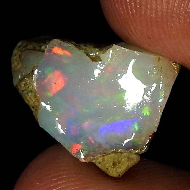 Jewelgemscraft™ 05.80 Ct. Ultra Yangın Ham Opal Taş, Doğal Kaba, Taş Kristalleri, Etiyopya Opal Kaya, Takı Yapma Malzemeleri,