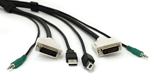 Video/USB / Ses Kablosu-USB, Stereo Mini Jak, Dvı-D (M) - Stereo Mini Jak, USB Tip B, Dvı - D (M) - 6 Ft