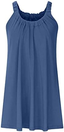 Feancey Yaz Elbiseler Kadınlar için 2023 Rahat Plaj Tankı Elbise Moda Çiçek Baskı Boho Elbise Kolsuz Cover Up Sundress